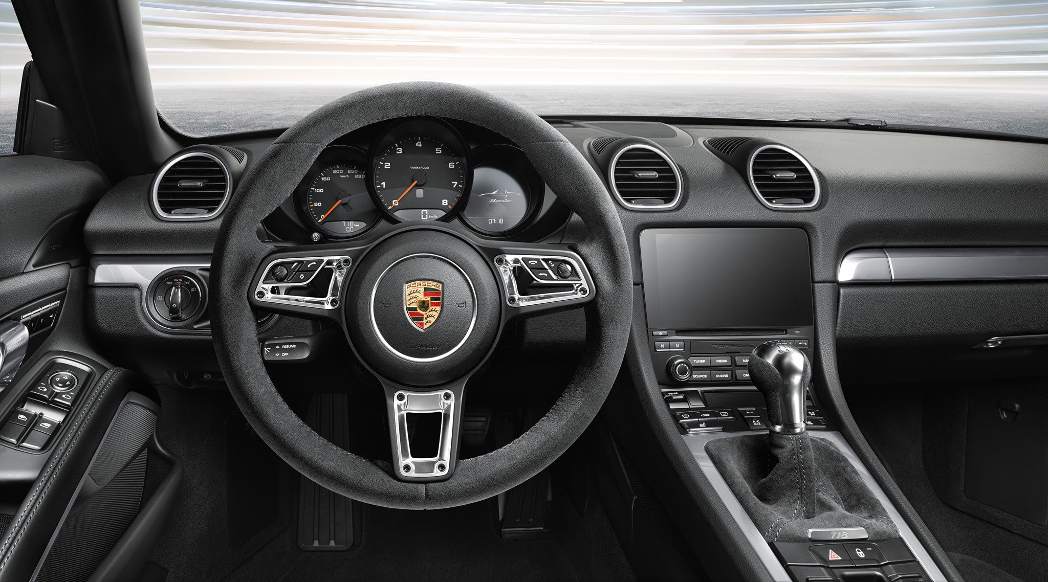 Porsche (982) 718 Boxster / Cayman Gear Shift Lever / Shifter Knob in Alcantara