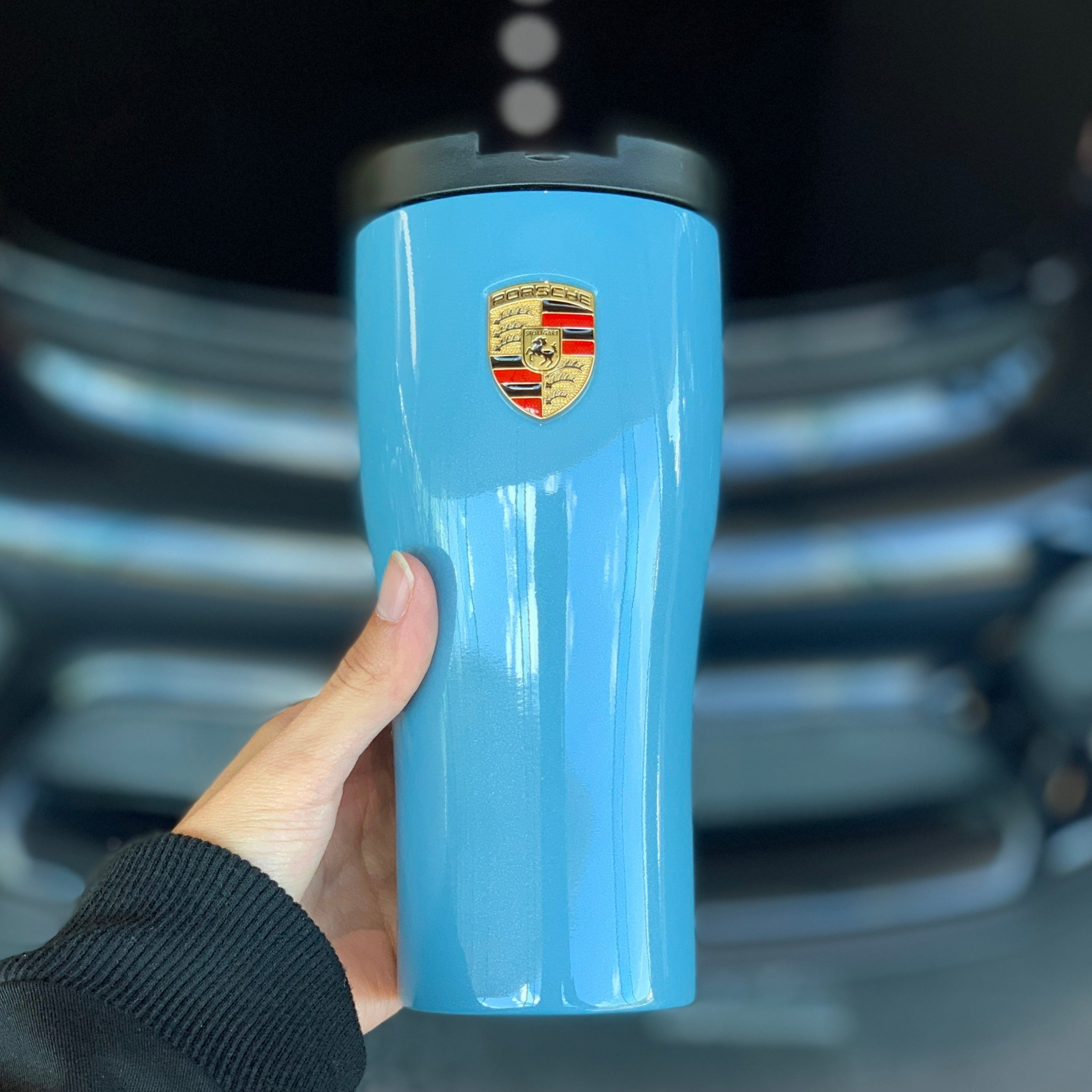 Porsche Travel Mug - Frozen Blue – Porsche Exchange