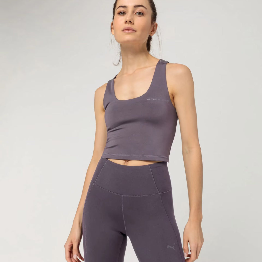 Porsche Crop Top Tank Top (Provence) - Yoga Capsule