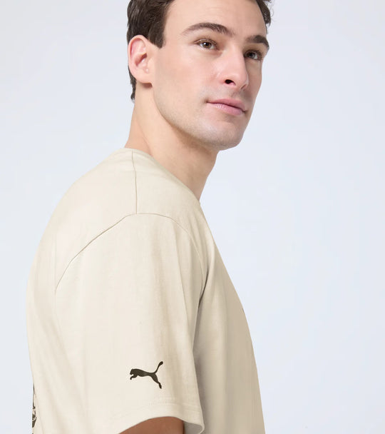 Porsche x Puma Unisex Beige T-shirt – 911 Targa 60Y