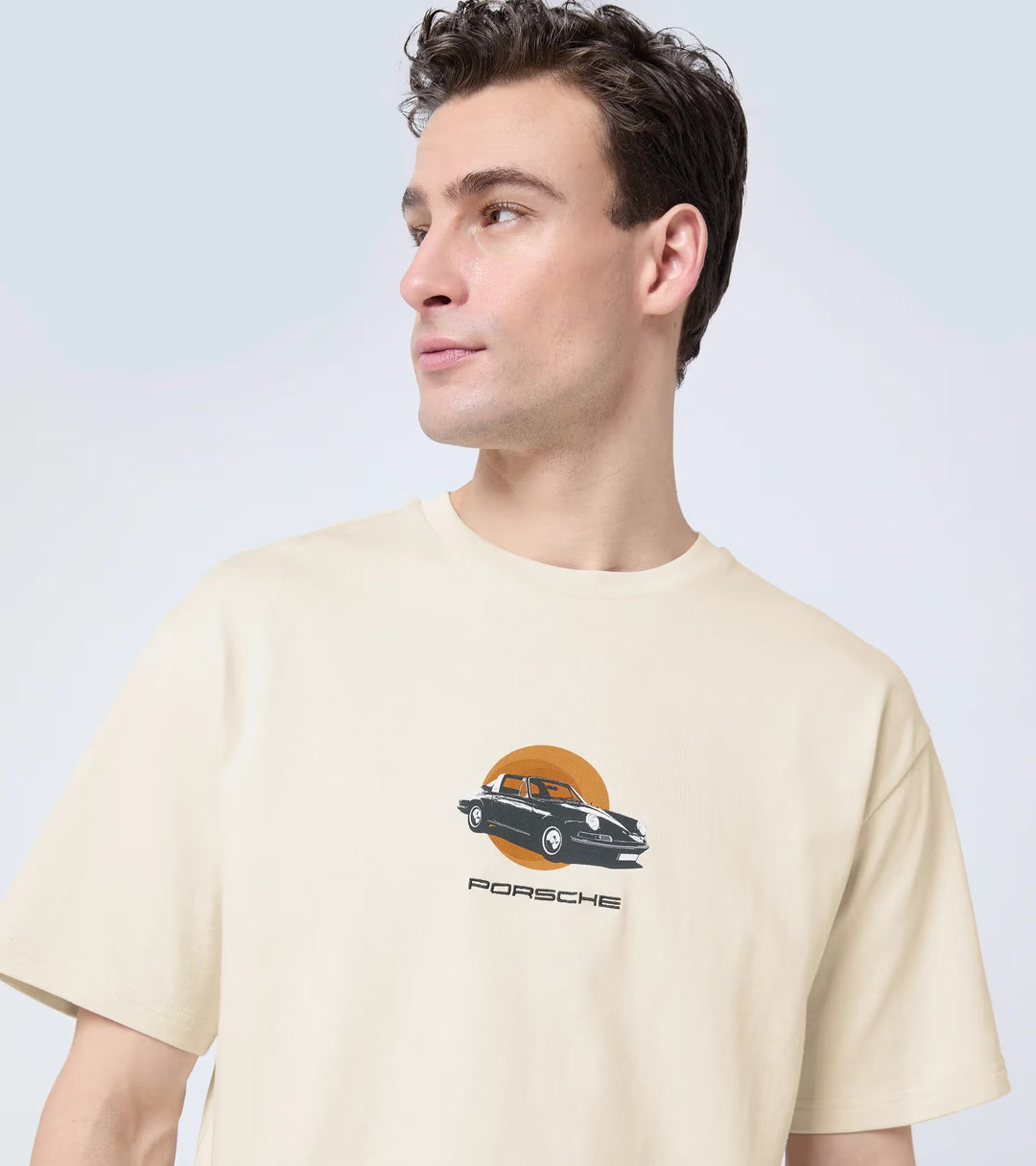 Porsche x Puma Unisex Beige T-shirt – 911 Targa 60Y