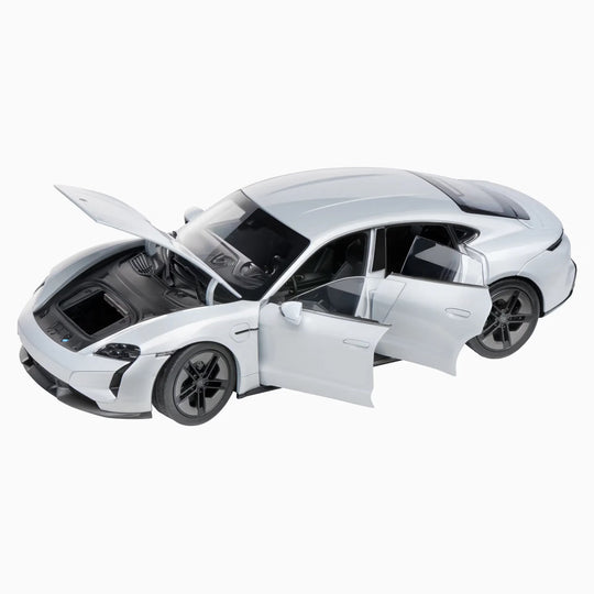 Porsche Taycan Turbo S (J1 PA) "Ice Grey Metallic" 1:18 Scale Model Car