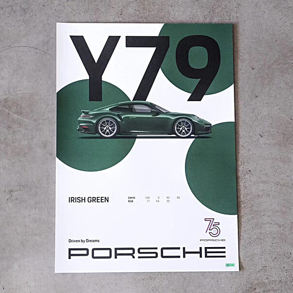 Porsche Set Of Four Poster , Limited Edition - 75Y Sports Car