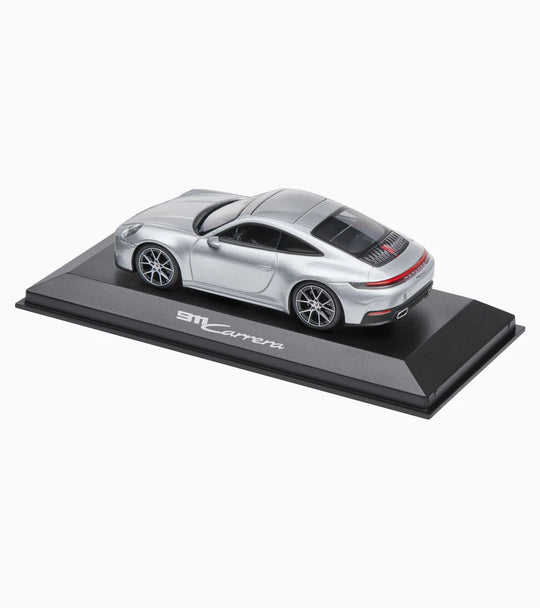 Porsche 911 Carrera Coupé (992.2) 1:43 Scale Model Car - GT Silver Metallic