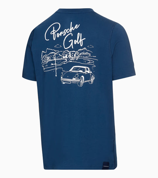 Porsche x Puma Unisex Blue T-Shirt - 911 Targa 60Y