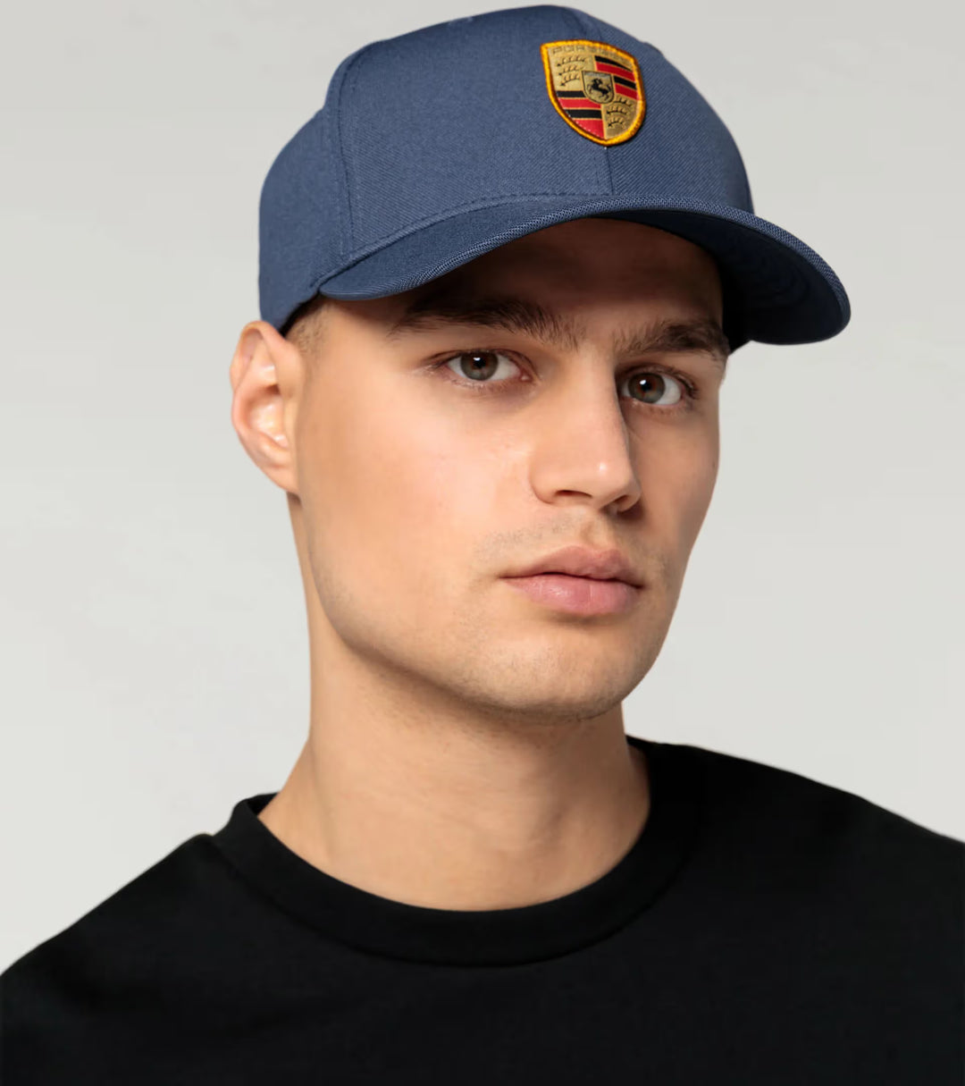 Porsche Crest Baseball Hat - Flex Fit Dark Blue