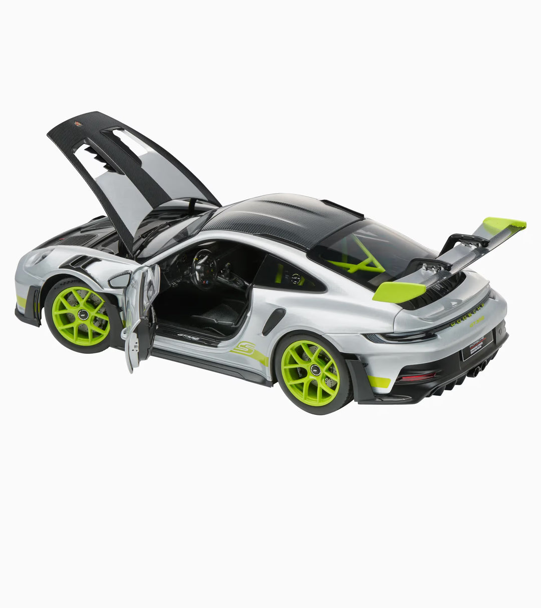 Porsche Openable 911 GT3 RS (992) 1:18 Scale - GT Silver