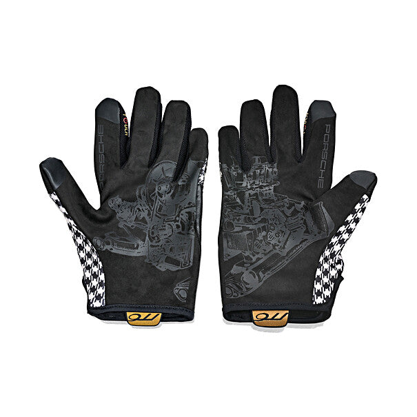 Porsche Assembly Gloves (Black/White) - Pepita