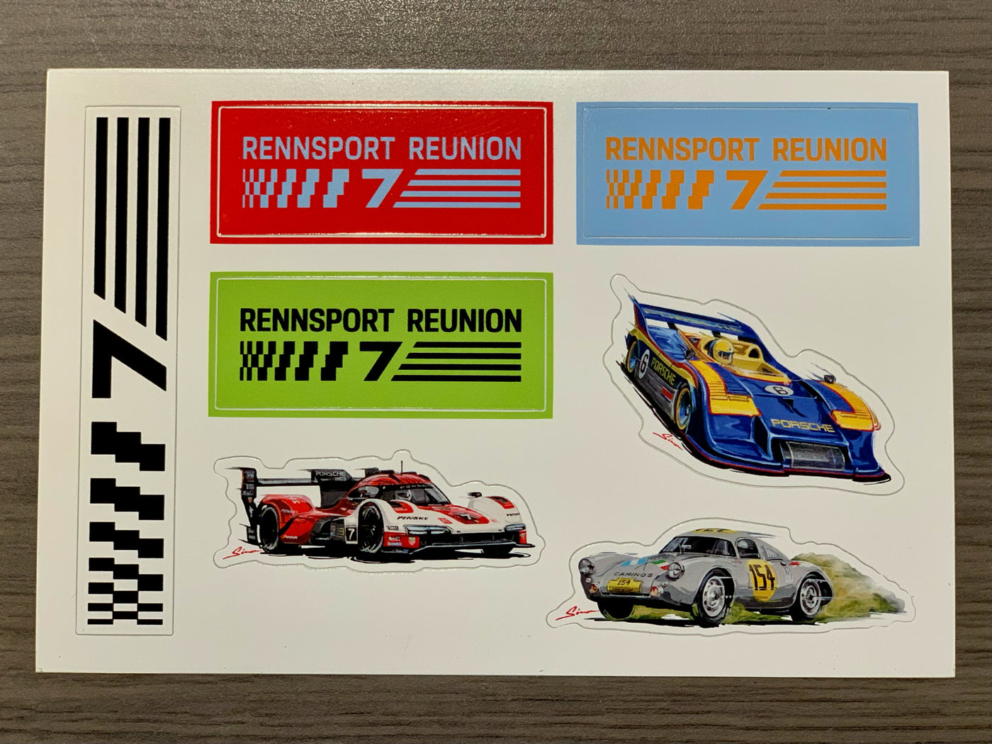 Porsche Rennsport Reunion 7 Sticker Sheet