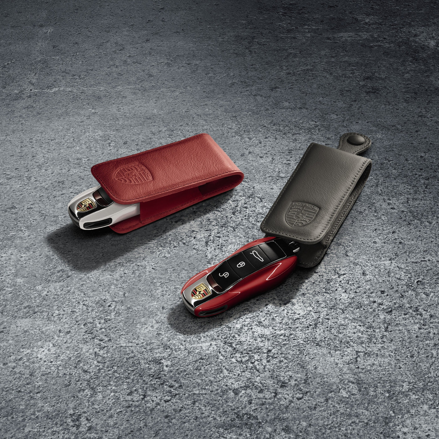 Porsche Tequipment Key Pouch In Leather
