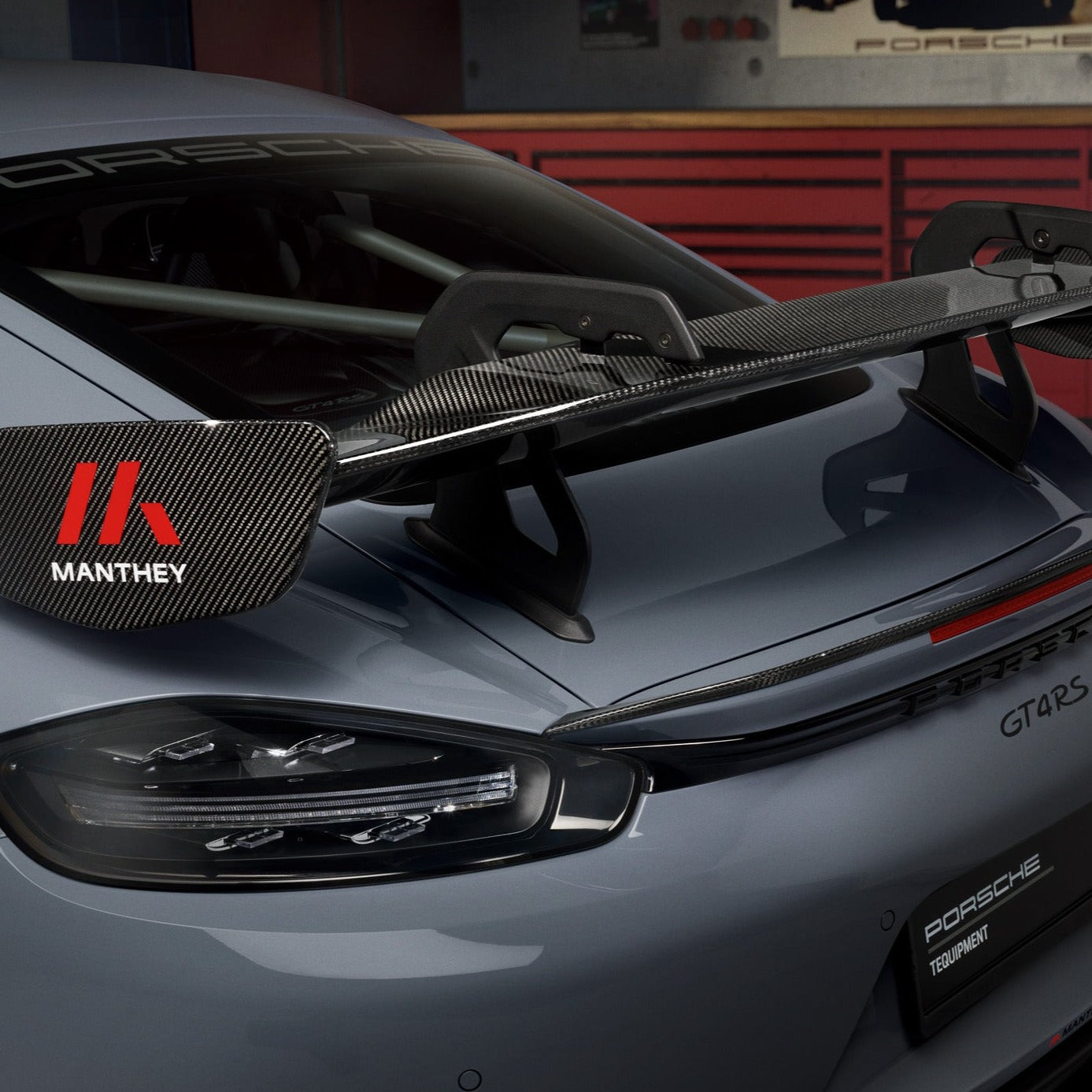 Porsche Carbon Rear Spoiler Attachment for GT4 RS