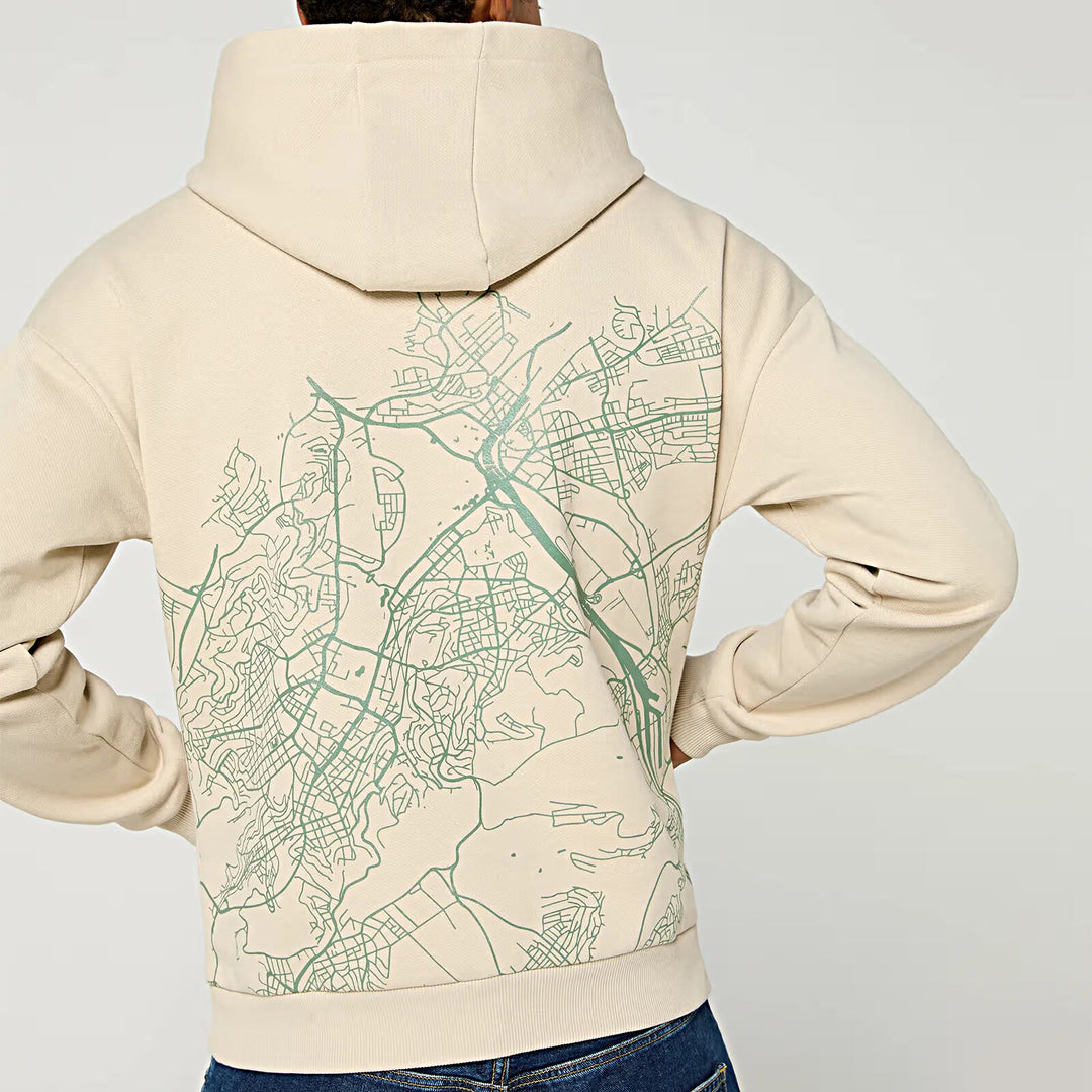 Porsche Unisex Hoodie (Beige) - Cayenne Electric Urban