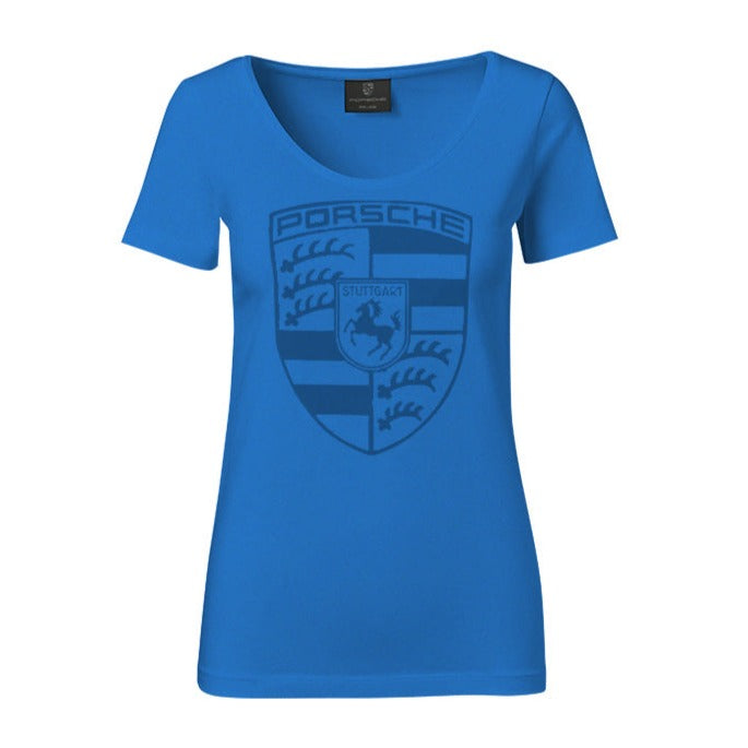 Porsche Crest Women's T-Shirt - Blue (US-market release)