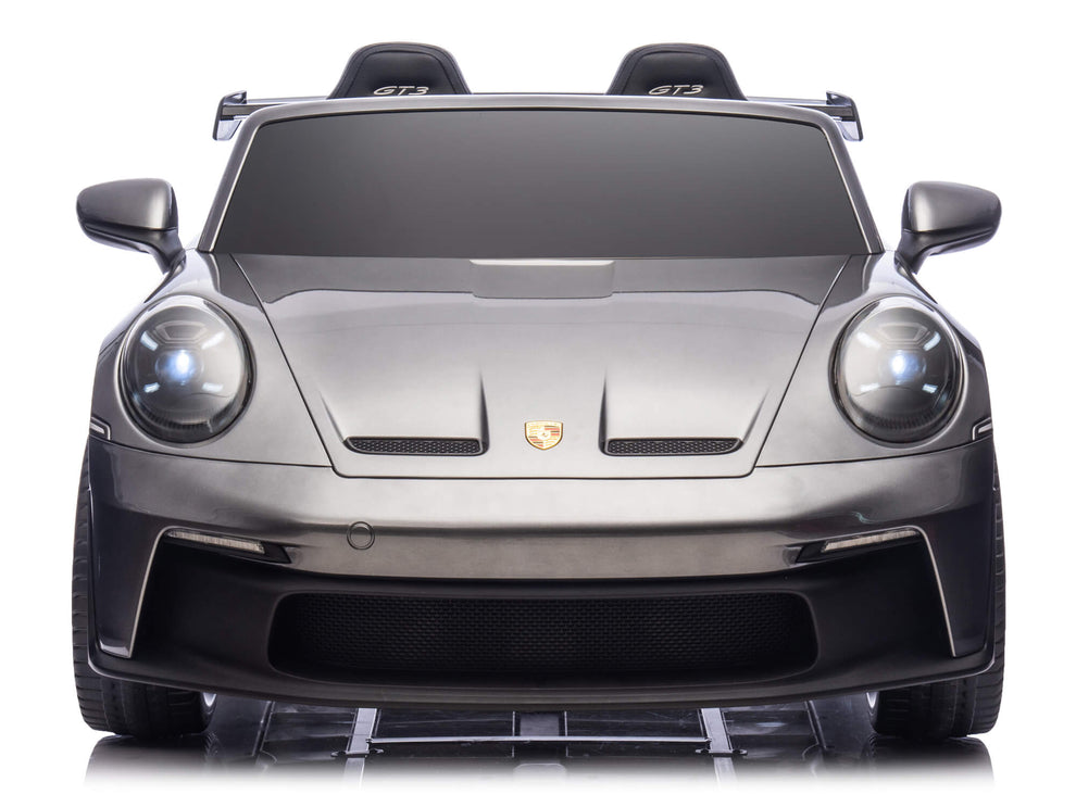24V Porsche 911 GT3 Kids 2-Seater Ride On Car - Gray