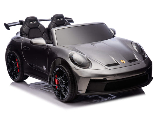 24V Porsche 911 GT3 Kids 2-Seater Ride On Car - Gray