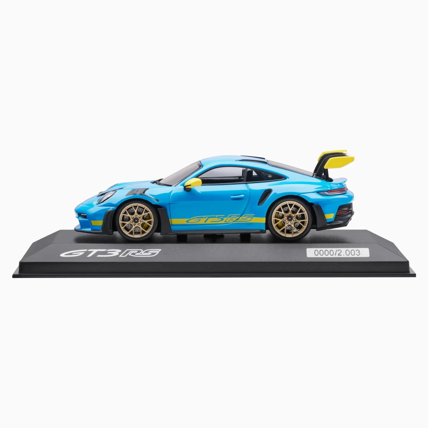 Porsche 911 GT3 RS (992) Blue/Yellow 1:43 Scale Model Car - Limited Edition