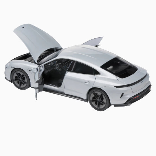 Porsche Taycan Turbo S (J1 PA) "Ice Grey Metallic" 1:18 Scale Model Car