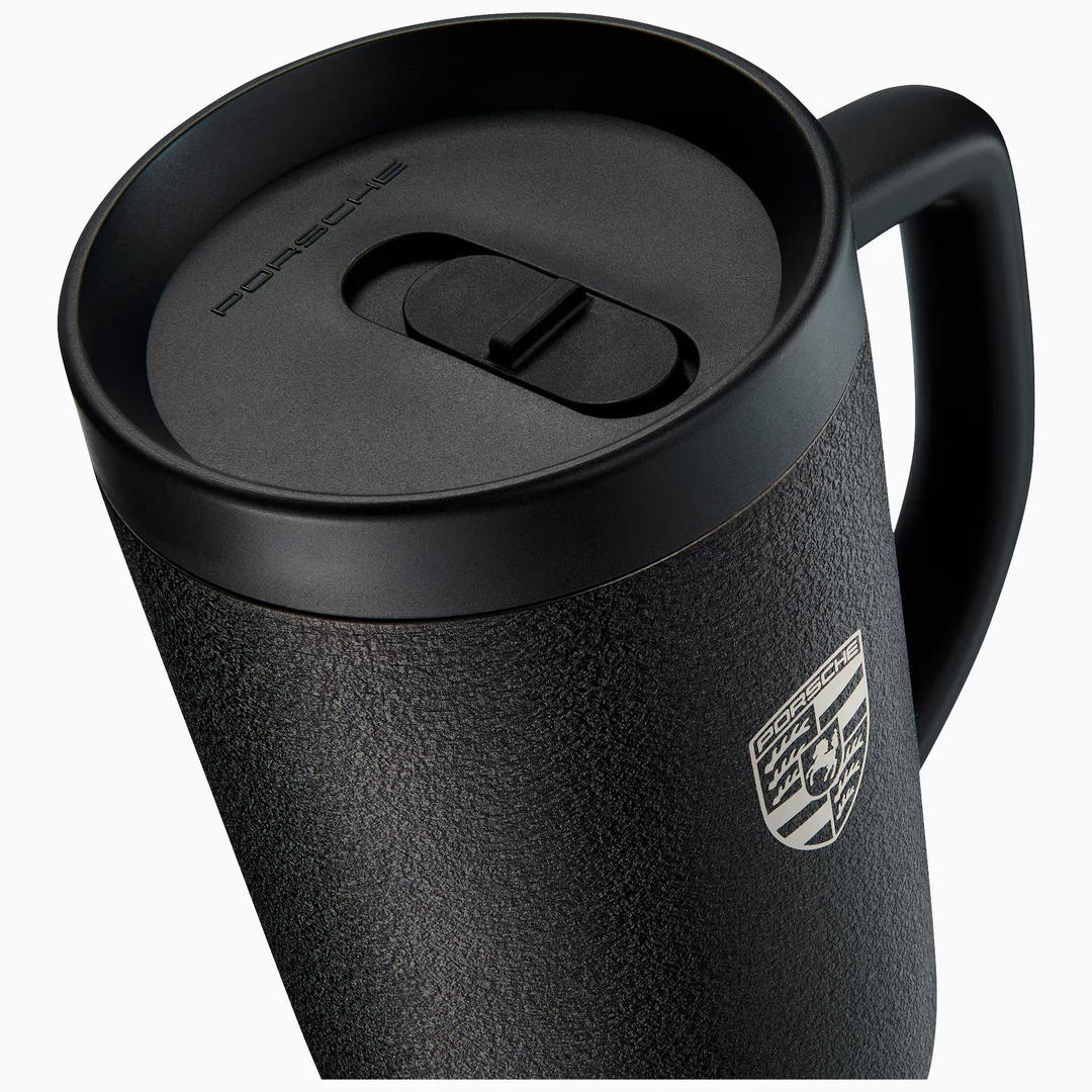 Porsche Style Black Thermal Travel Mug - AHEAD