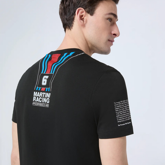 Porsche Men's T-Shirt (Black) - Martini Racing