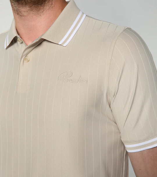Porsche x Puma Men's Beige Polo Shirt - 911 Targa 60Y