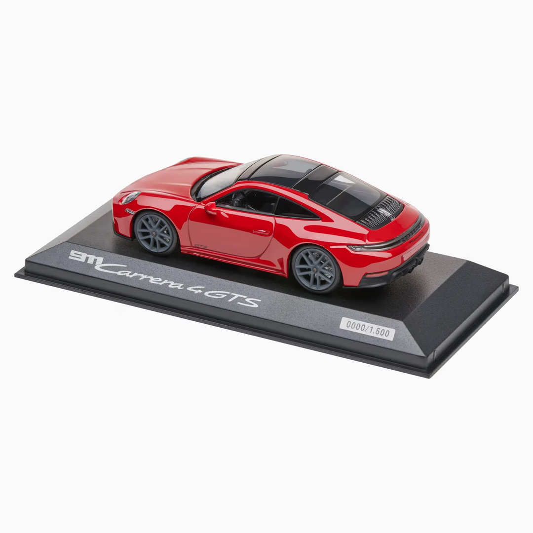 Porsche 911 Carrera 4 GTS Coupé (992.2), 1:43 Scale Model Car - Carmine Red