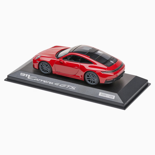 Porsche 911 Carrera 4 GTS Coupé (992.2), 1:43 Scale Model Car - Carmine Red
