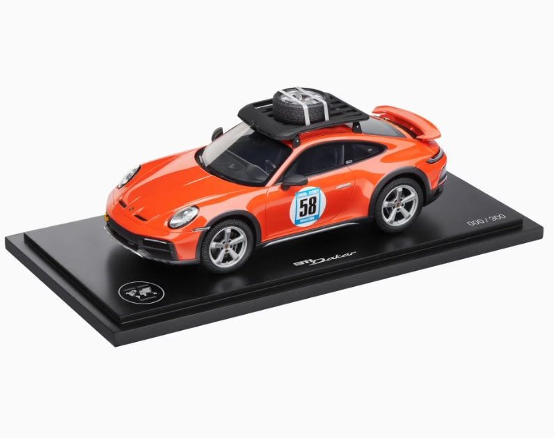 Porsche 911 (992) Dakar 1:18 Scale Model Car - Red