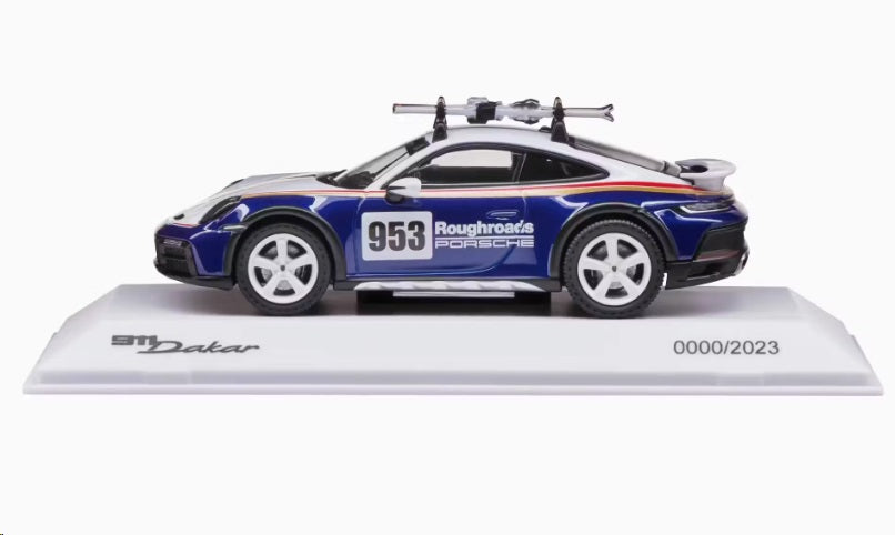 Porsche 911 Dakar 992 W/ Skies 1:43 Scale Model Car - Christmas
