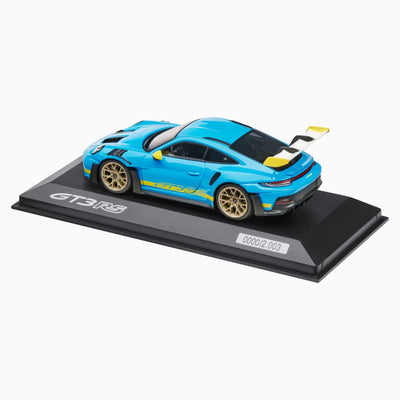 Porsche 911 GT3 RS (992) Blue/Yellow 1:43 Scale Model Car - Limited Edition