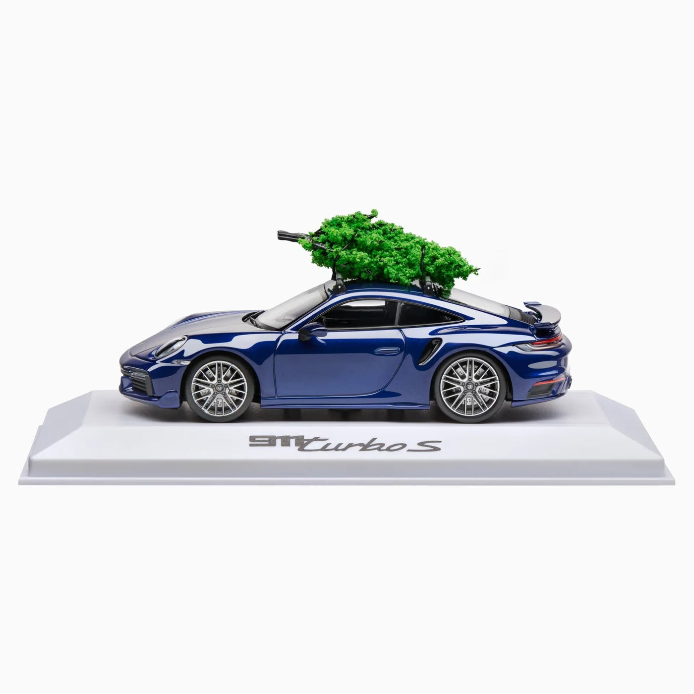 Porsche 911 Turbo S (992) 1:43 Scale Model Car - Gentian Blue Christmas