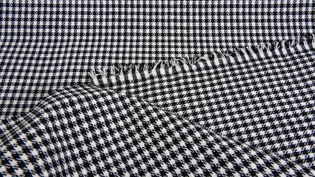 Porsche Pepita Fabric - Black/White