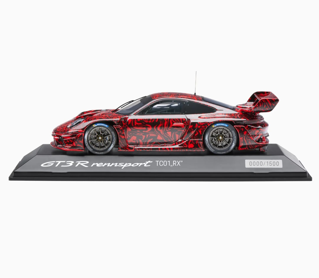 Porsche 911 GT3 R Rennsport 1:43 Scale Model Car - Red/Black