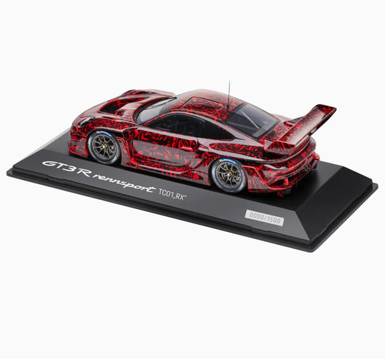 Porsche 911 GT3 R Rennsport 1:43 Scale Model Car - Red/Black