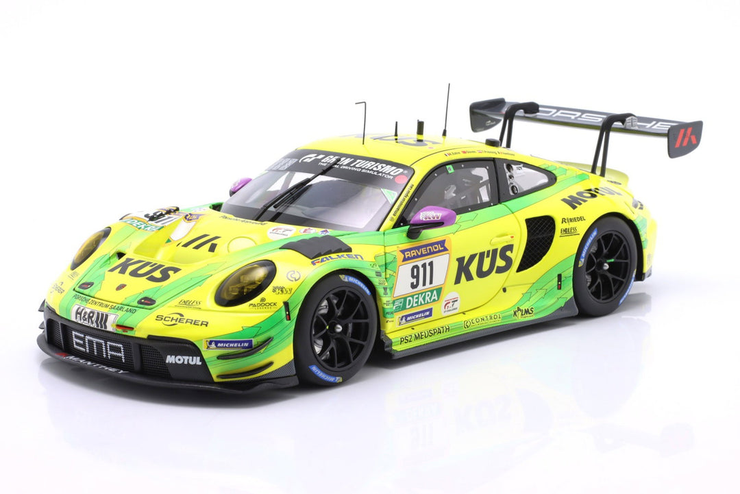 Manthey Grello Porsche 911 GT3 R - 2024 24h Race Nürburgring #911 1/18 Scale Model Car