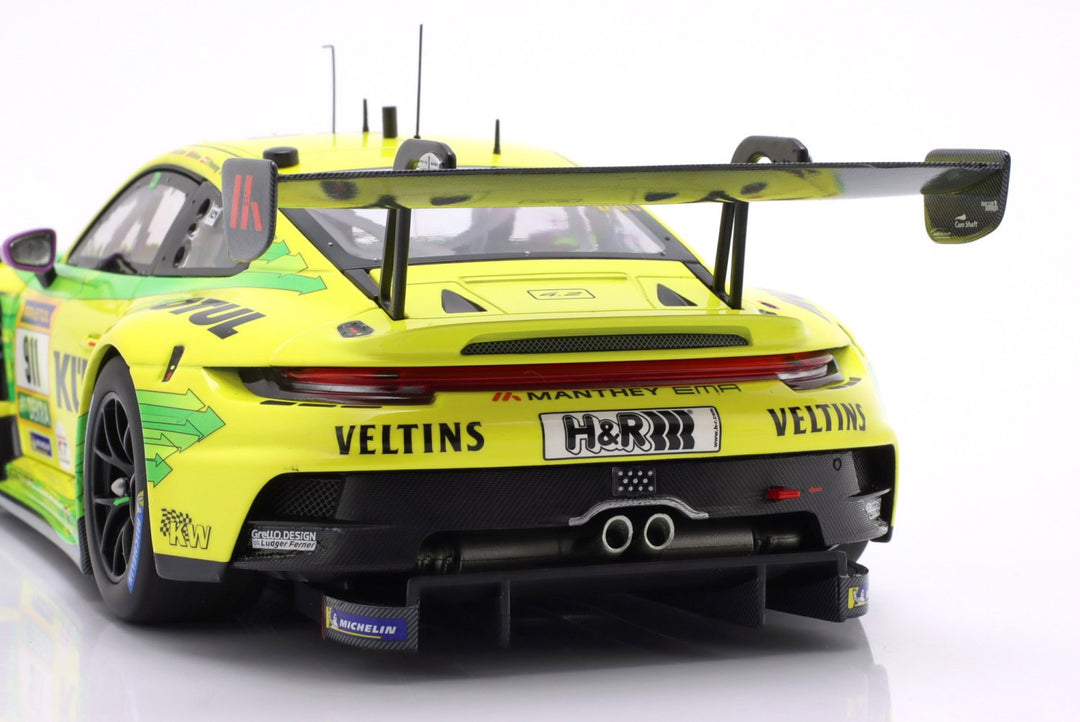 Manthey Grello Porsche 911 GT3 R - 2024 24h Race Nürburgring #911 1/18 Scale Model Car