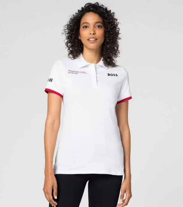 Porsche Women's Boss Polo Shirt (White) - Motorsport