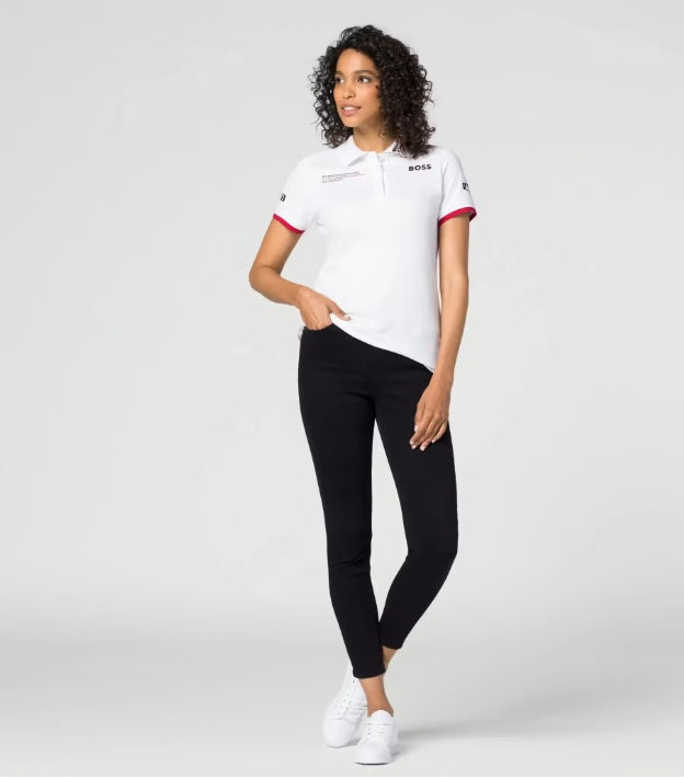 Porsche Women's Boss Polo Shirt (White) - Motorsport