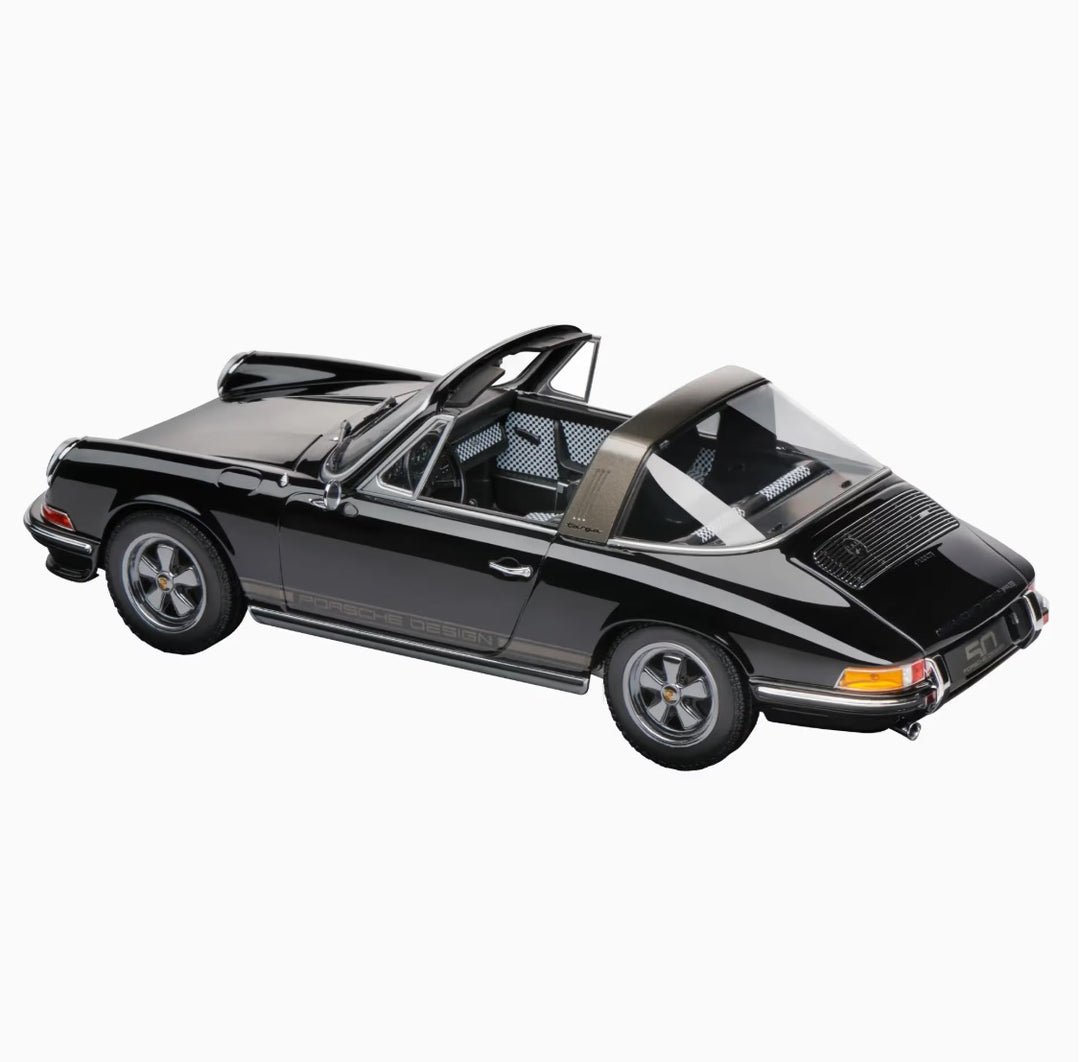 Porsche 911 S 2.4 Targa 1972 50 Years of Porsche Design, 1:18 Scale Model - Black
