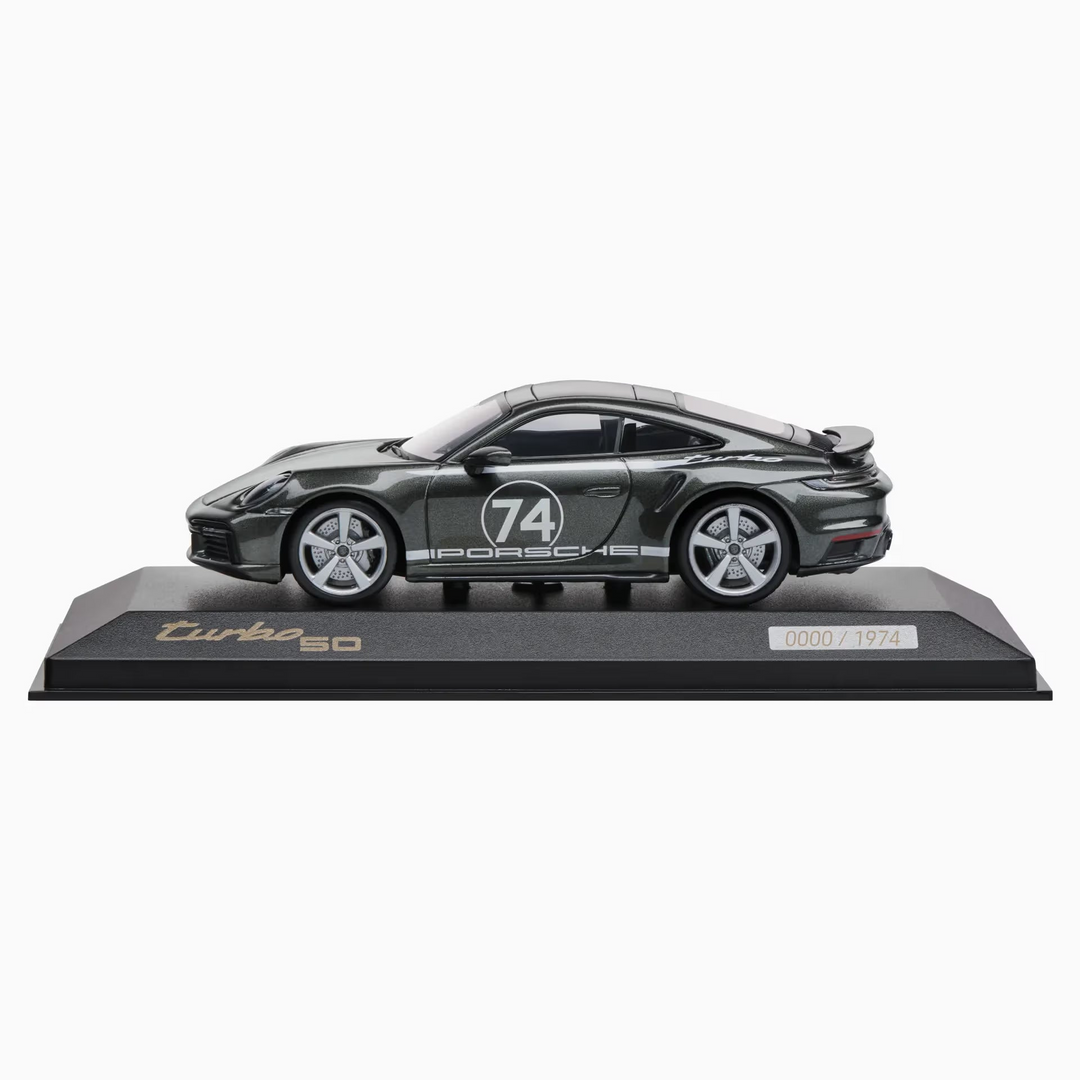 Porsche 911 Turbo S W/ Heritage Design Package (992) 1:43 Scale - Aventurine Green