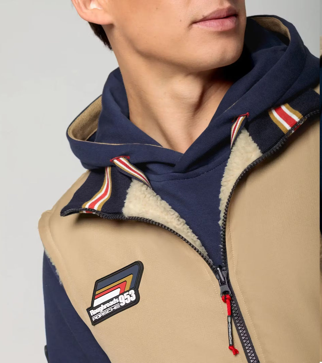 PORSCHE ポルシェ テディベスト　リバーシブル　ジレ　フリース　Mサイズ Porsche Unisex Teddy Vest - Roughroads – Porsche Exchange