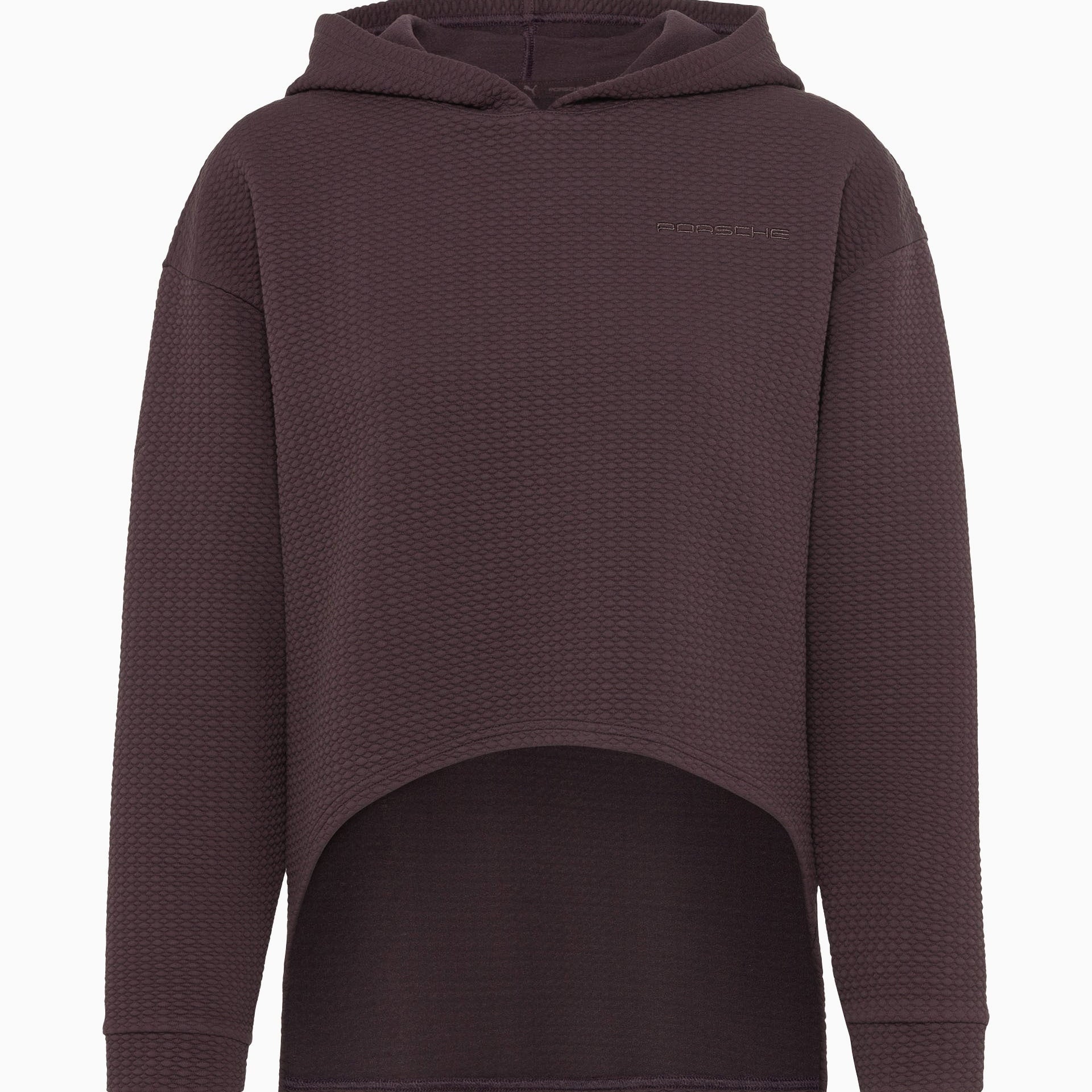 Porsche Women's Textured Hoodie (Blackberry) - Yoga Capsule