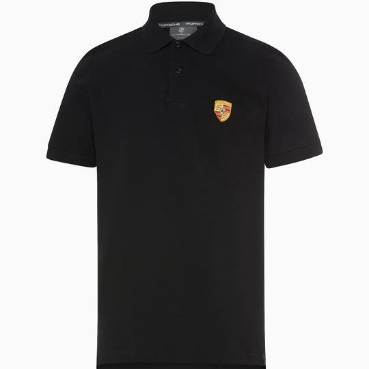 Porsche Crest Men's Polo Shirt - Black