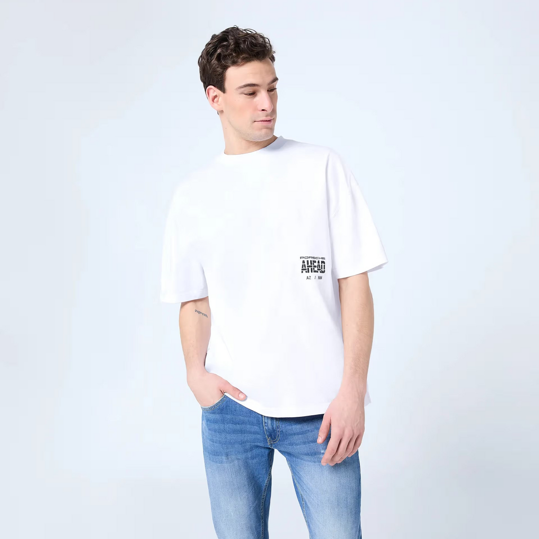 Porsche Tシャツ ホワイト 新品 Porsche Men's White T-shirt - AHEAD – Porsche Exchange