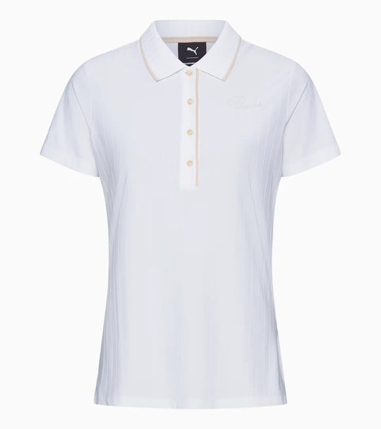 Porsche x Puma Women's White Polo Shirt - 911 Targa 60Y