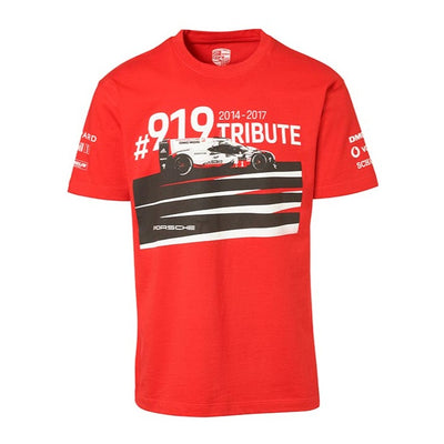 Porsche Unisex T-shirt- Red- 919 Tributes