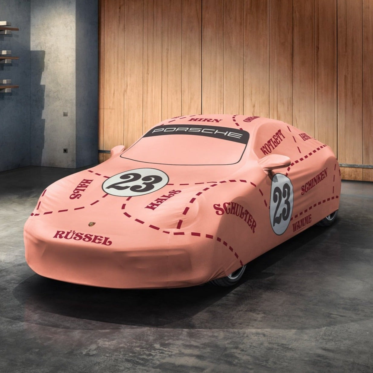 Porsche 911 (992) Indoor Car Cover - Pink Pig