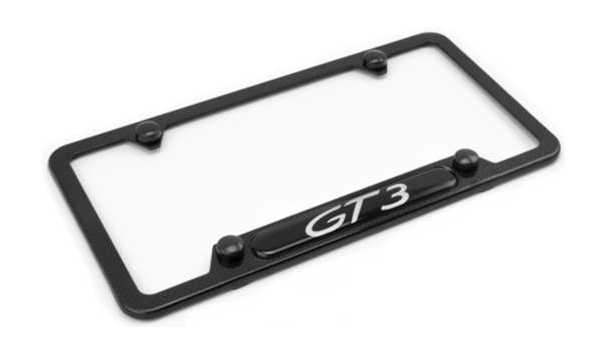 Porsche Carbon Fiber License Plate Frame With Script