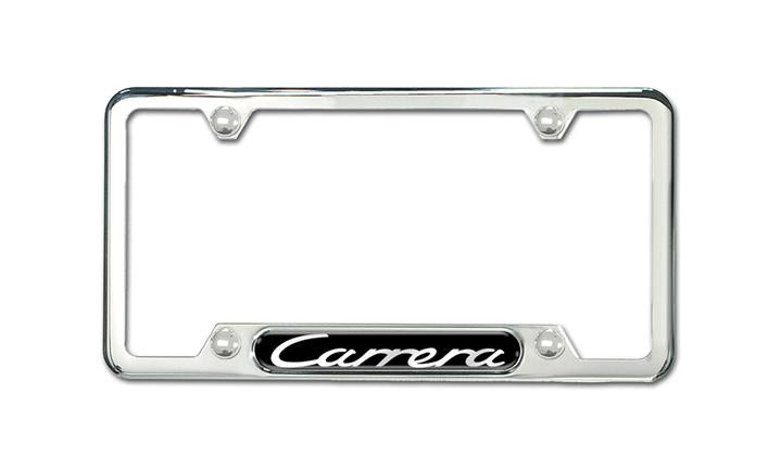 PORSCHE Genuine Stainless Steel License Frame - Carrera