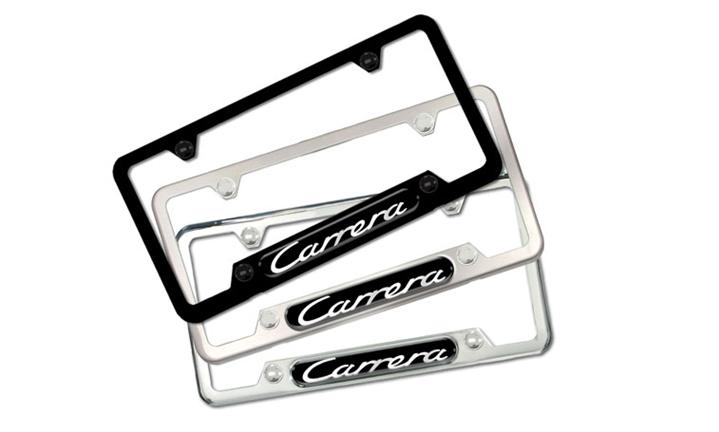 PORSCHE Genuine Stainless Steel License Frame - Carrera