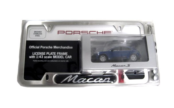 Porsche Tequipment Macan License Plate Gift Frame With Model Car
